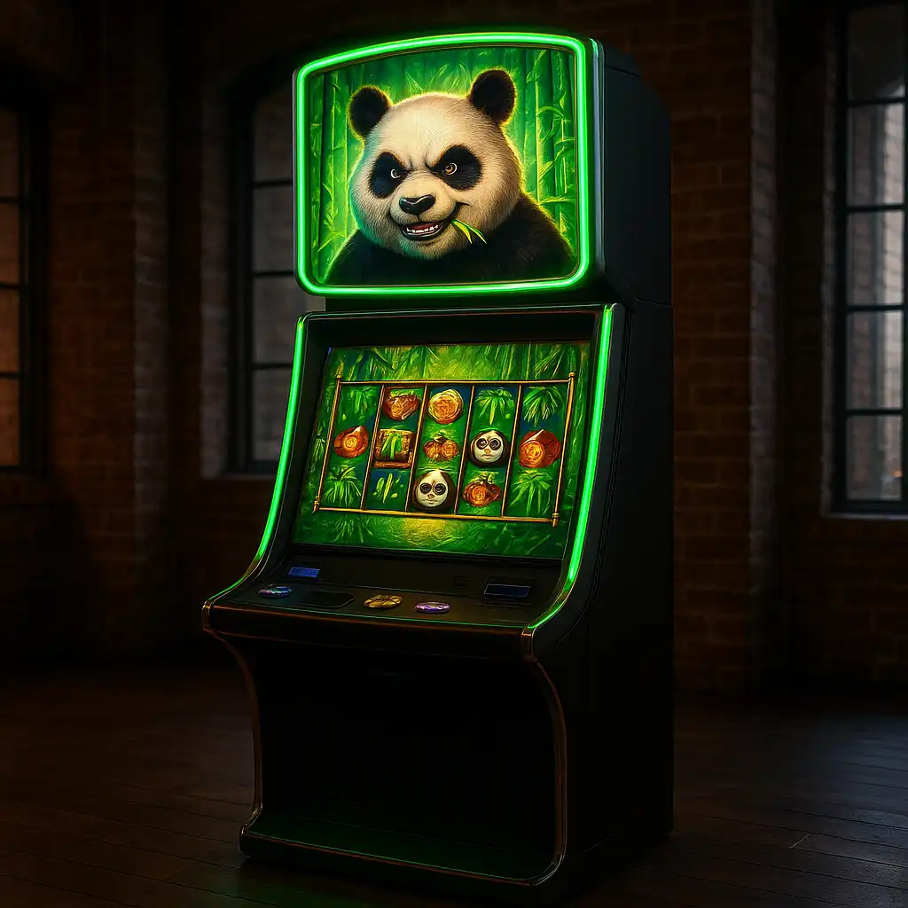Wacky Panda slot machine screen inside the MetroBetz urban loft