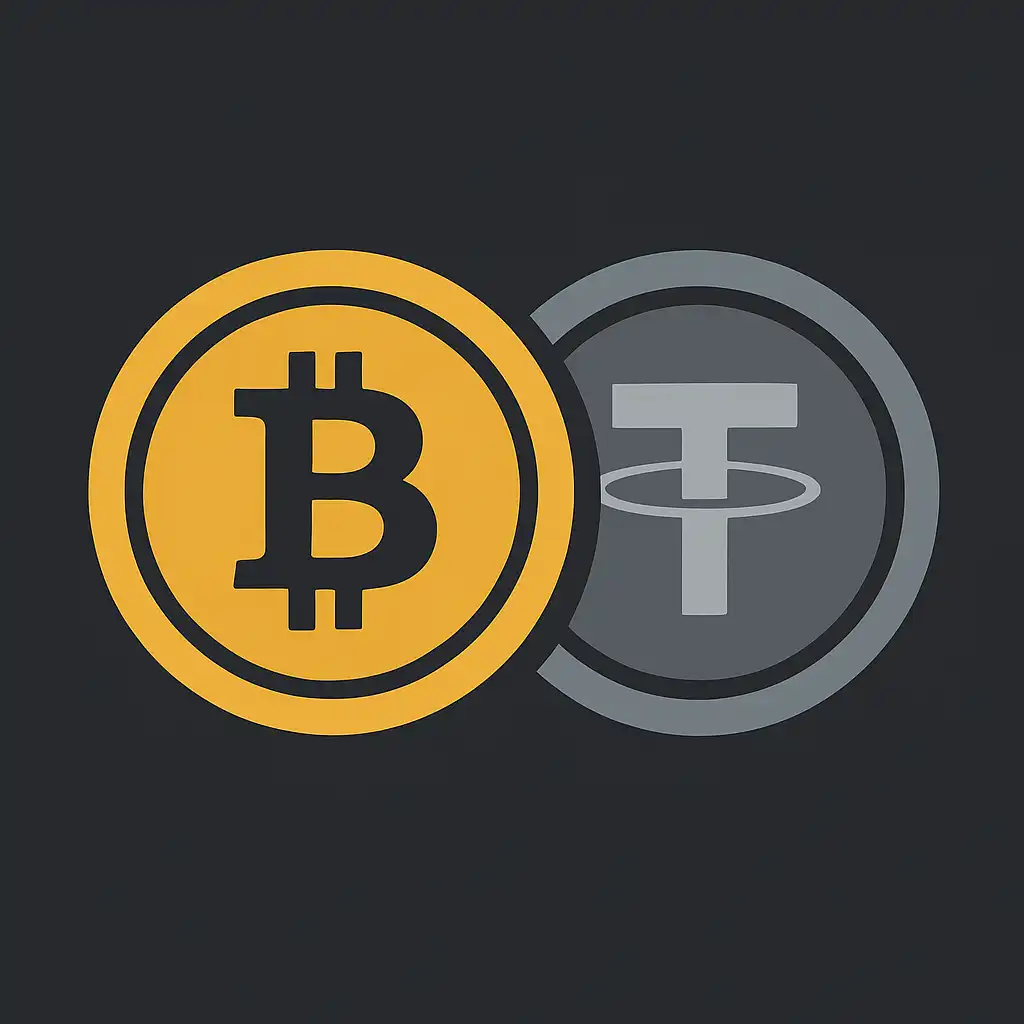 Bitcoin and USDT icon